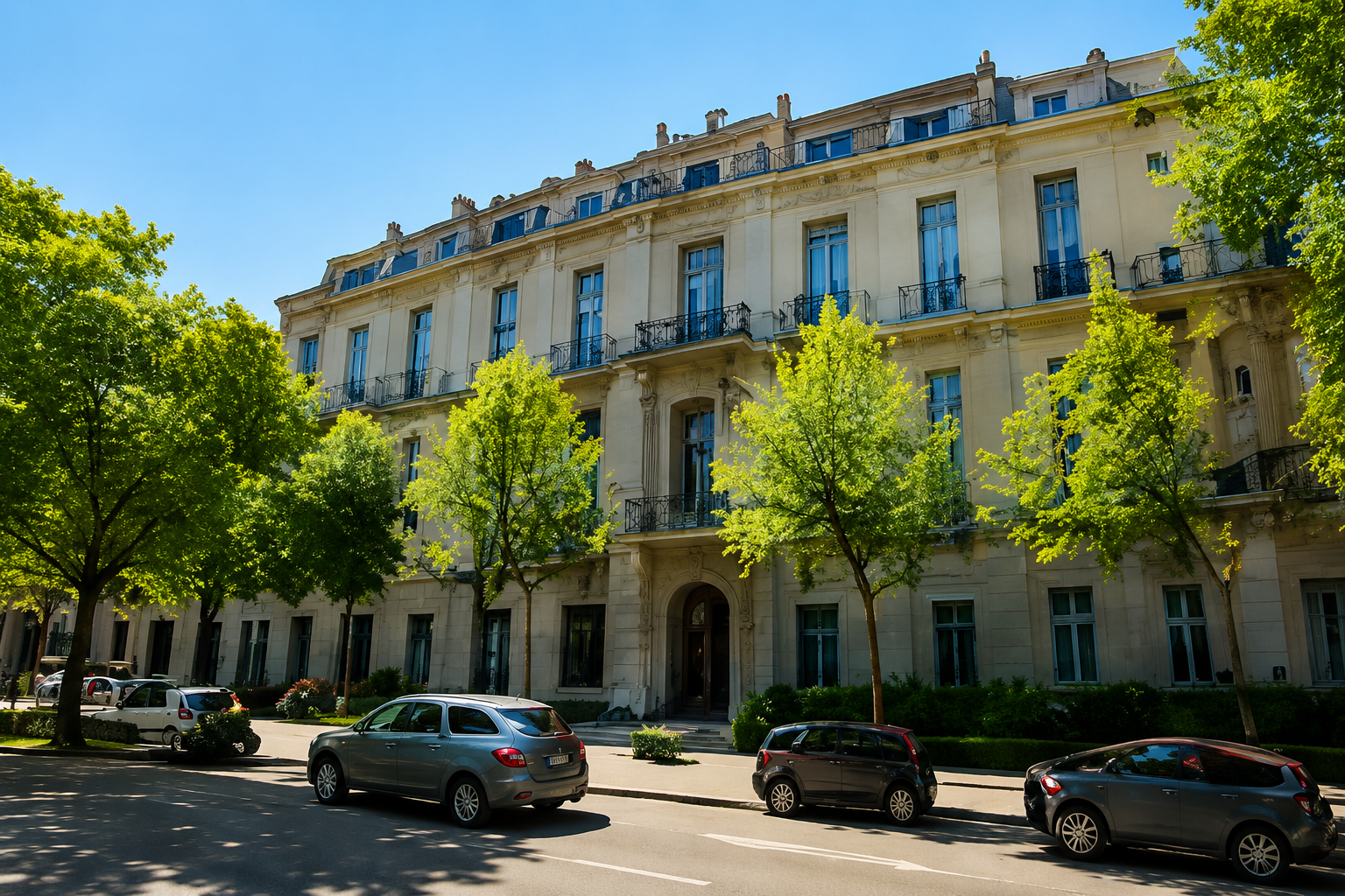 Façade d'immeuble haussmannien Lyon 6e